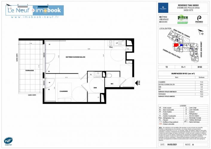 vente Appartement en frais réduits Sete