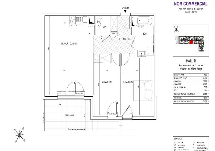 vente Appartement en frais réduits Sete