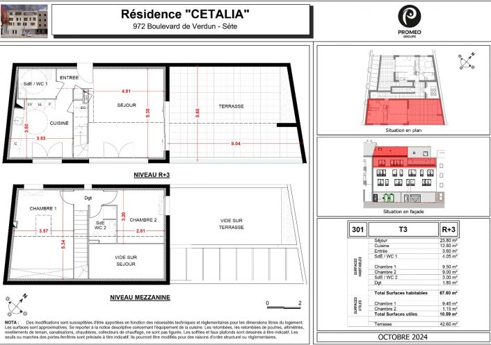 vente Appartement en frais réduits Sete