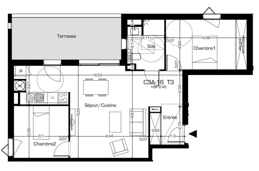 vente Appartement terrasse Beziers - Photo 1