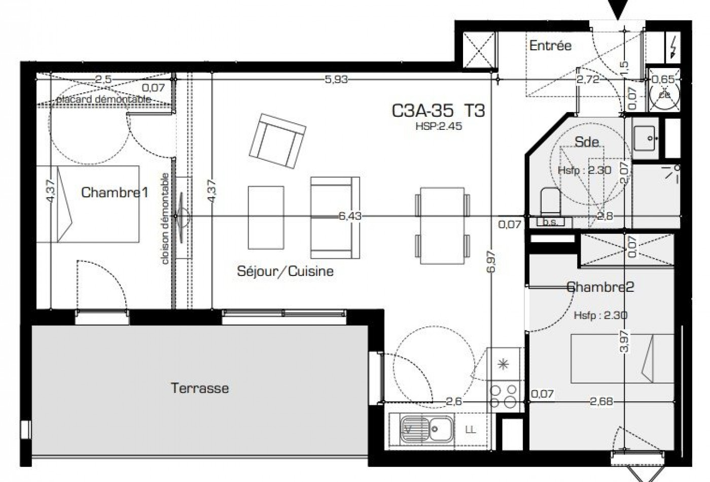 vente Appartement terrasse Beziers - Photo 1