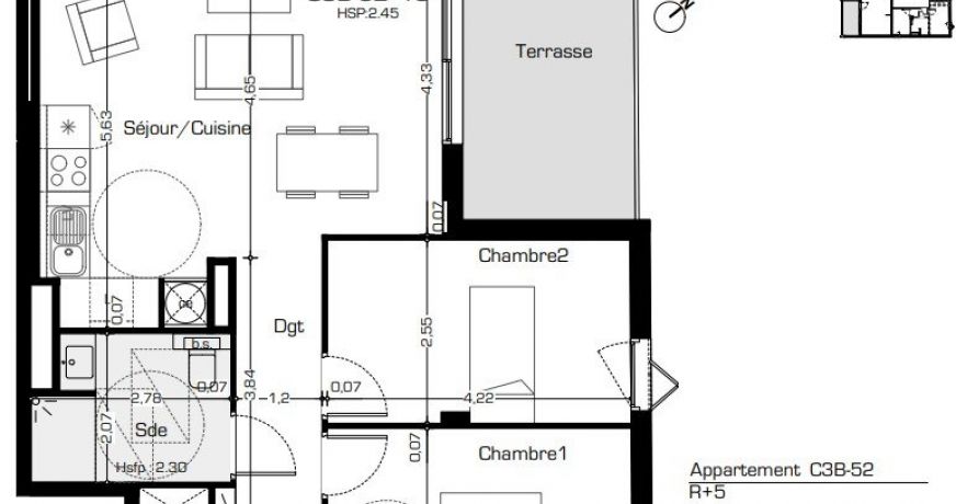 vente Appartement terrasse Beziers