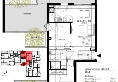 vente Appartement terrasse Beziers