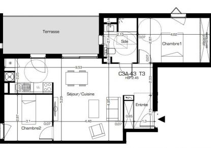 vente Appartement terrasse Beziers