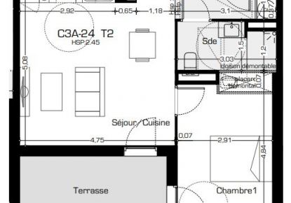 vente Appartement terrasse Beziers