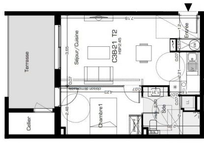 vente Appartement terrasse Beziers