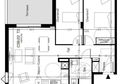 vente Appartement terrasse Beziers