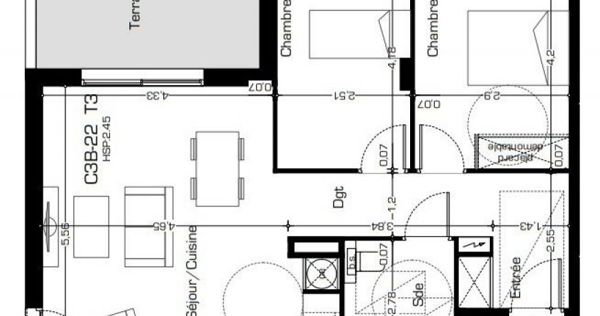 vente Appartement terrasse Beziers