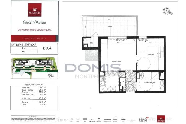 à louer Appartement en résidence Saint Gely Du Fesc