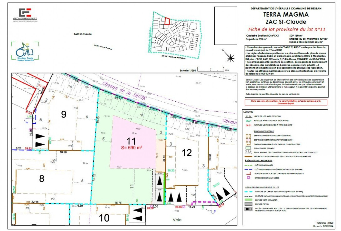 vente Terrain Bessan - Photo 3