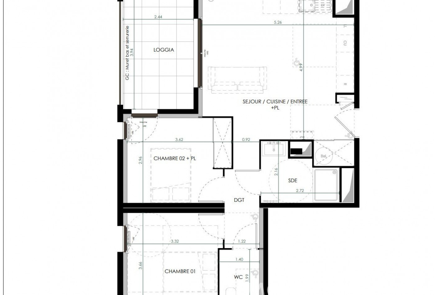 vente Appartement Saint Clement De Riviere - Photo 2