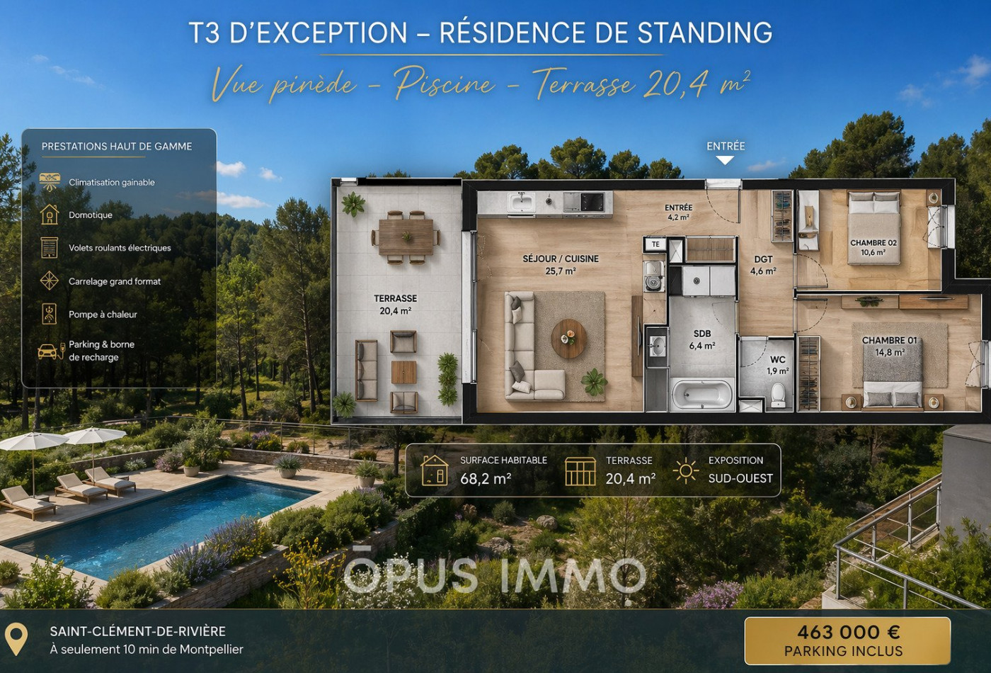 vente Appartement Saint Clement De Riviere - Photo 2