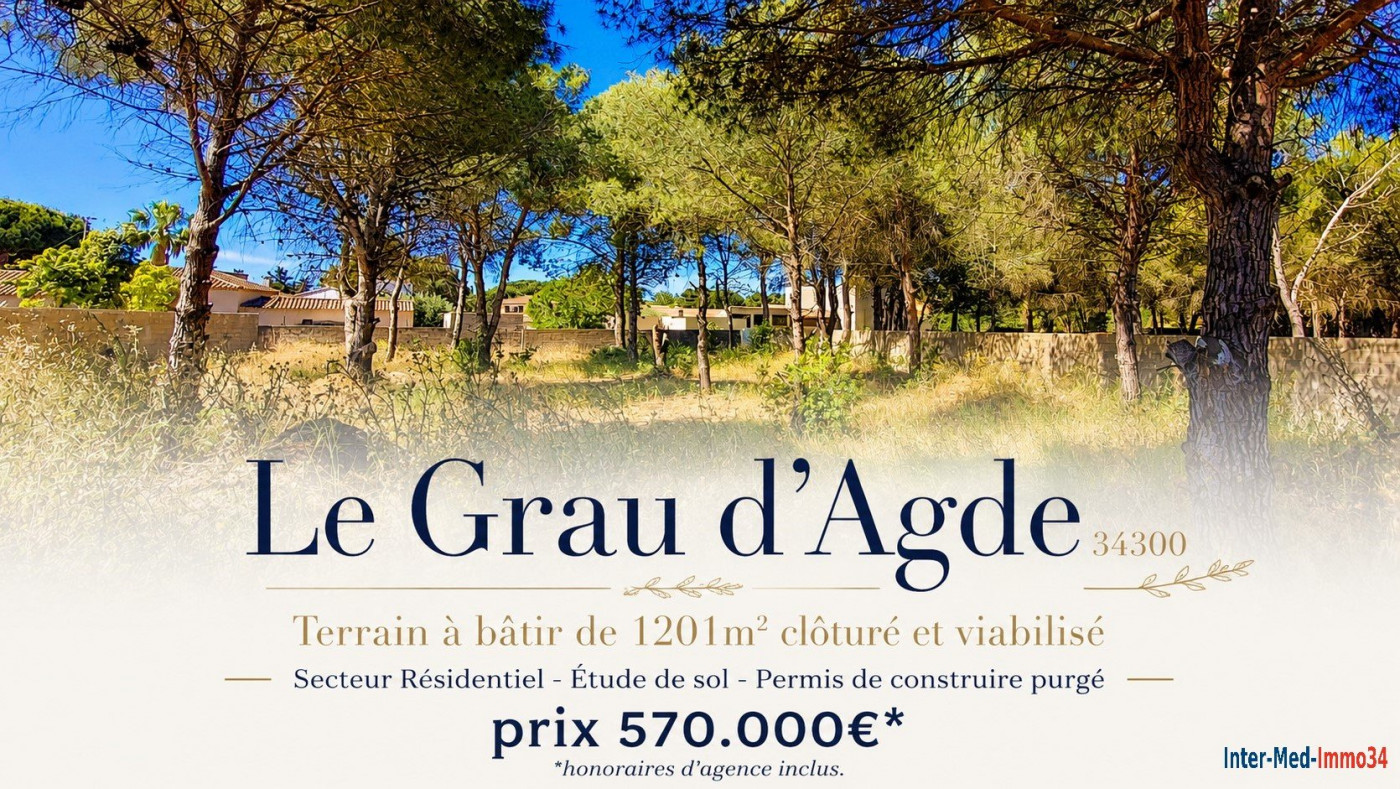 vente Terrain constructible Le Grau D'agde - Photo 1