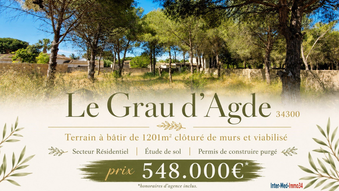 à vendre Terrain constructible Le Grau D'agde - Photo 1