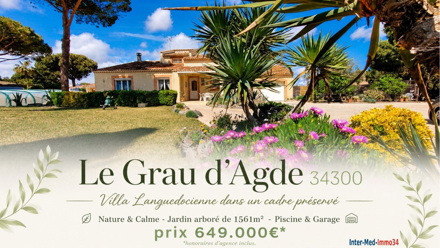 à vendre Villa Le Grau D'agde - Photo 1