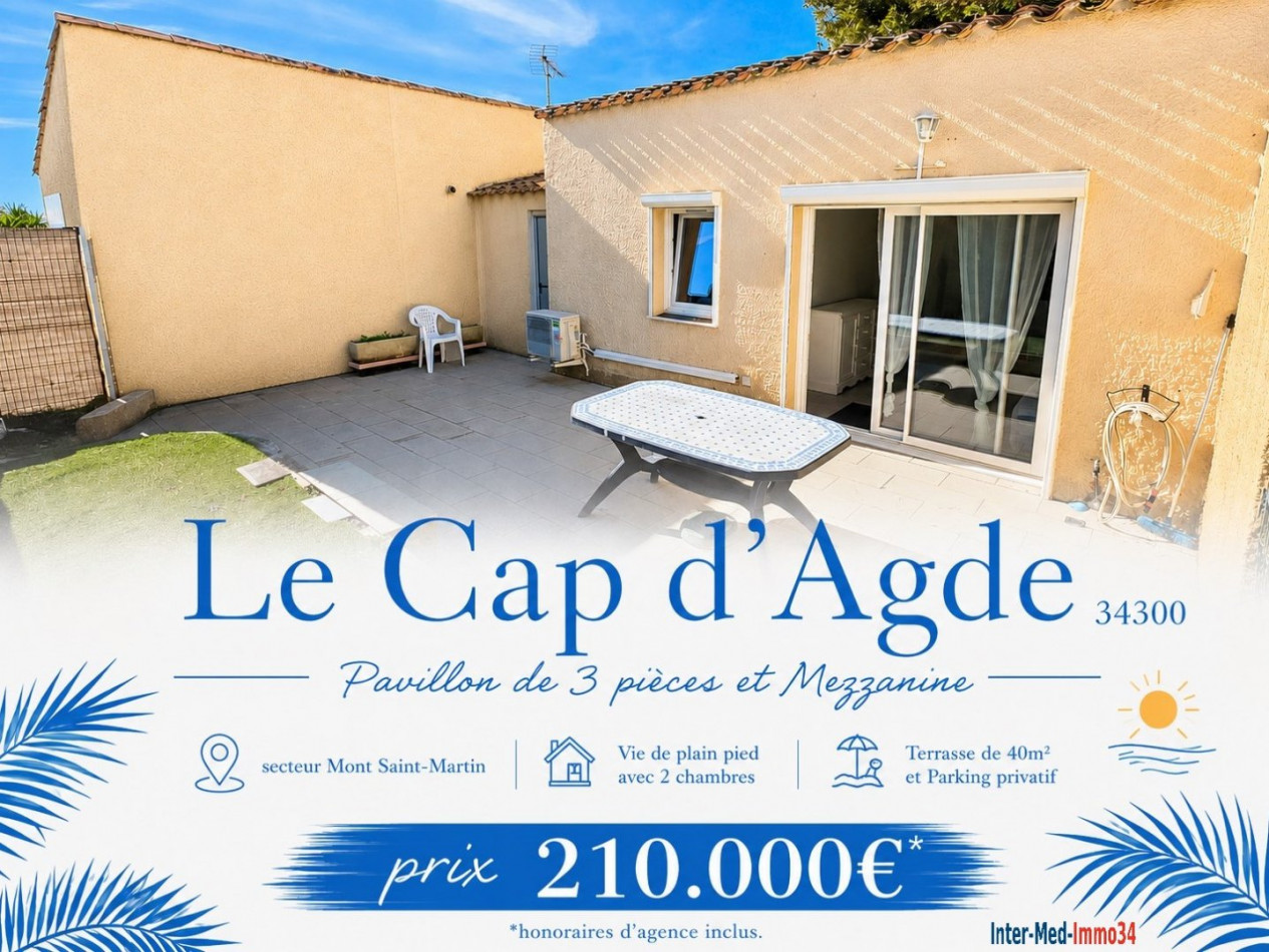 vente Pavillon Le Cap D'agde - Photo 1