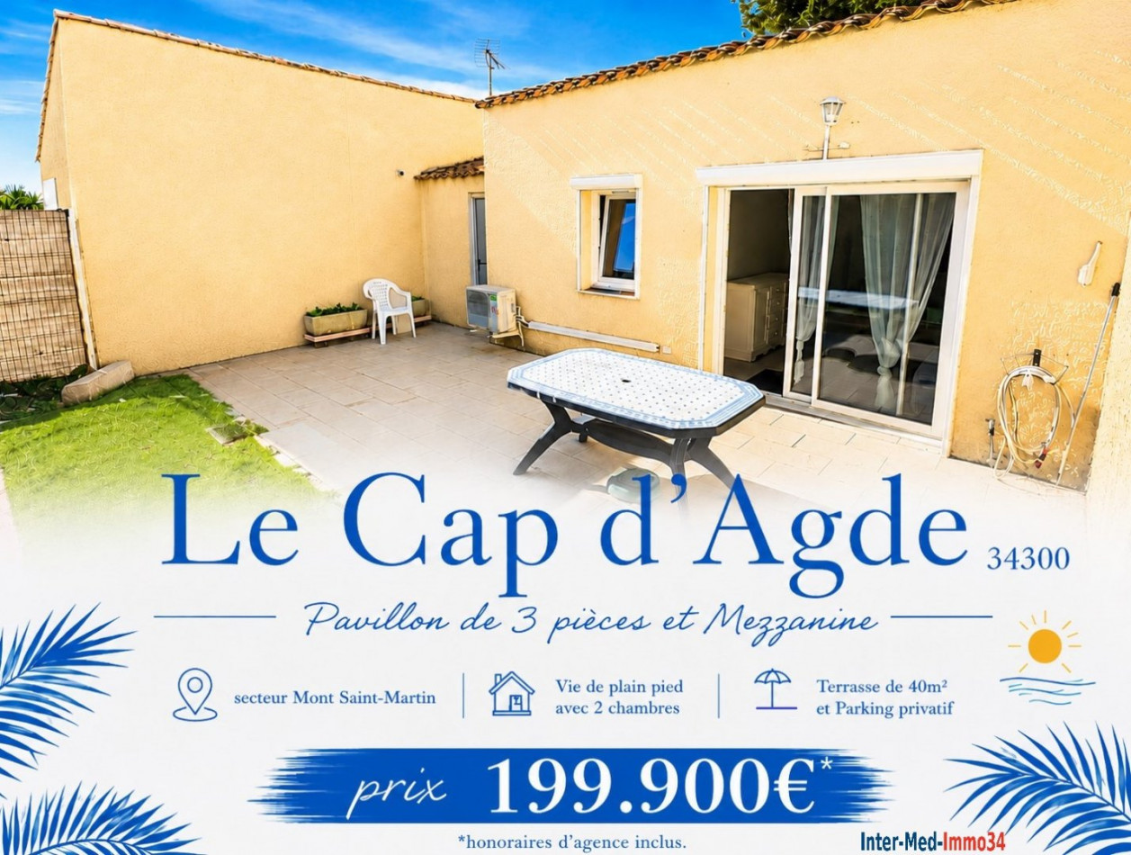 vente Pavillon Le Cap D'agde - Photo 1