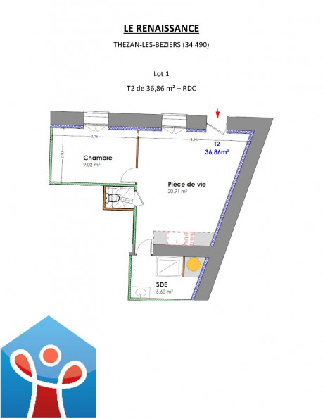 vente Appartement rénové Thezan Les Beziers - Photo 2