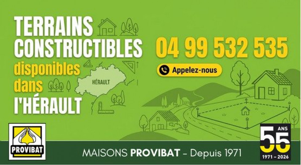 vente Terrain constructible Alignan Du Vent - Photo 1