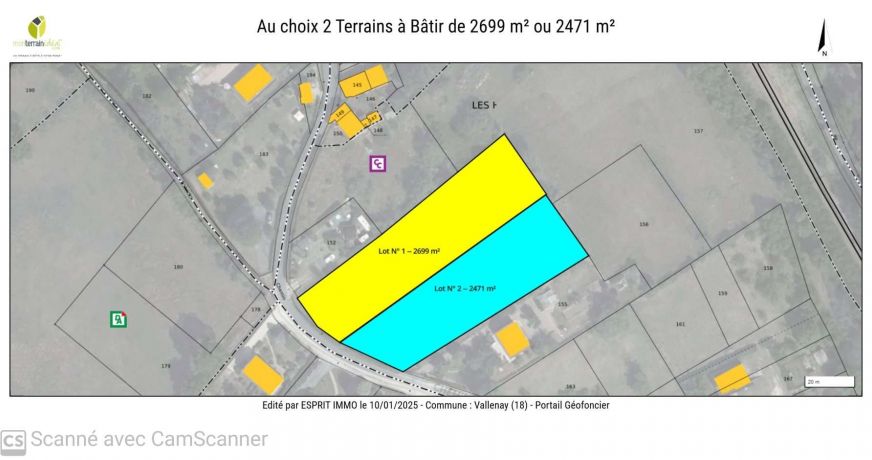 vente Terrain constructible Vallenay