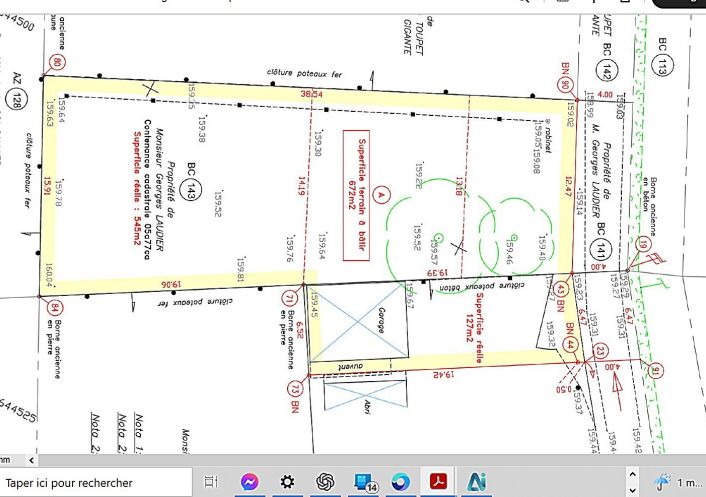 à vendre Terrain constructible Saint Florent Sur Cher