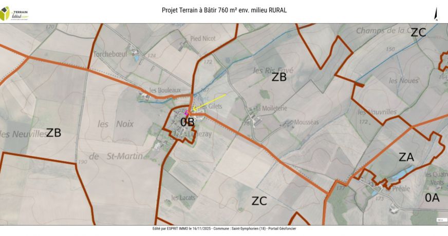 vente Terrain constructible Ineuil