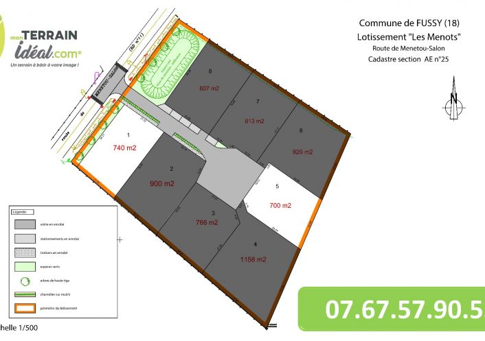  vendre Terrain en lotissement Fussy