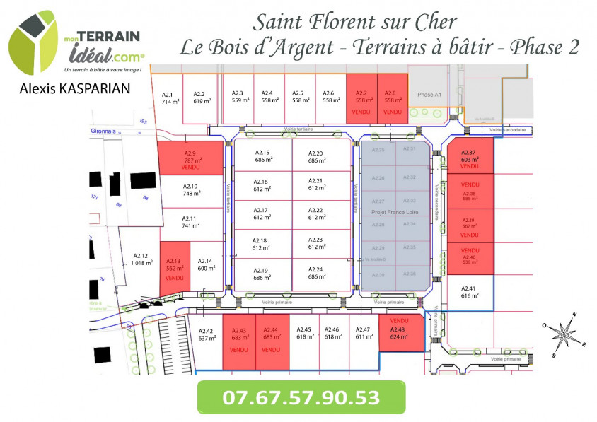 vente Terrain en lotissement Saint Florent Sur Cher