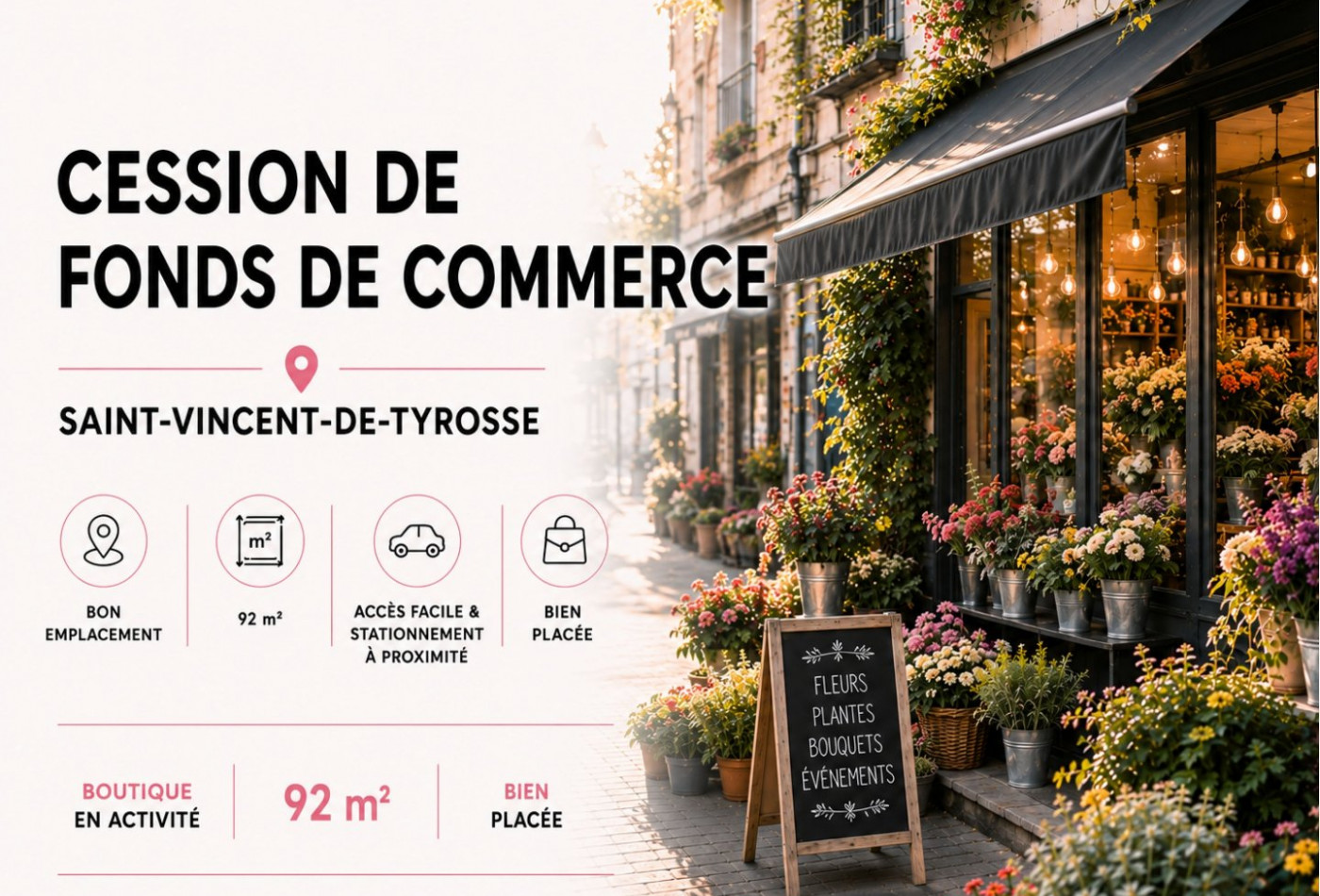 vente Fleuriste Saint Vincent De Tyrosse - Photo 1