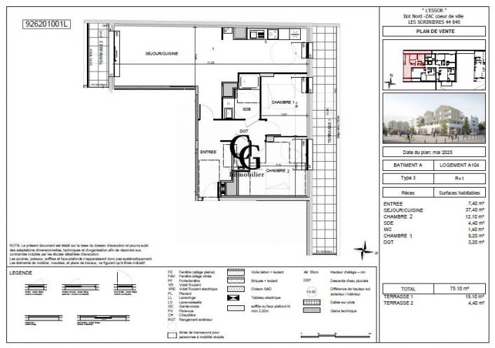à louer Appartement Les Sorinières