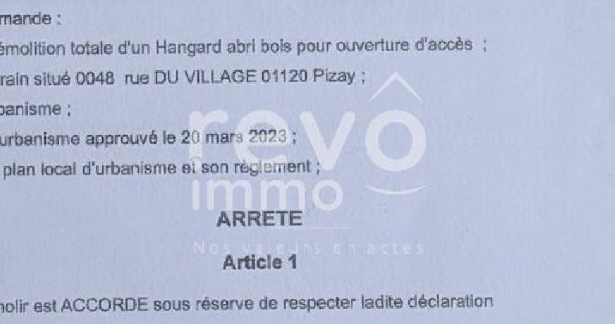 vente Maison Pizay