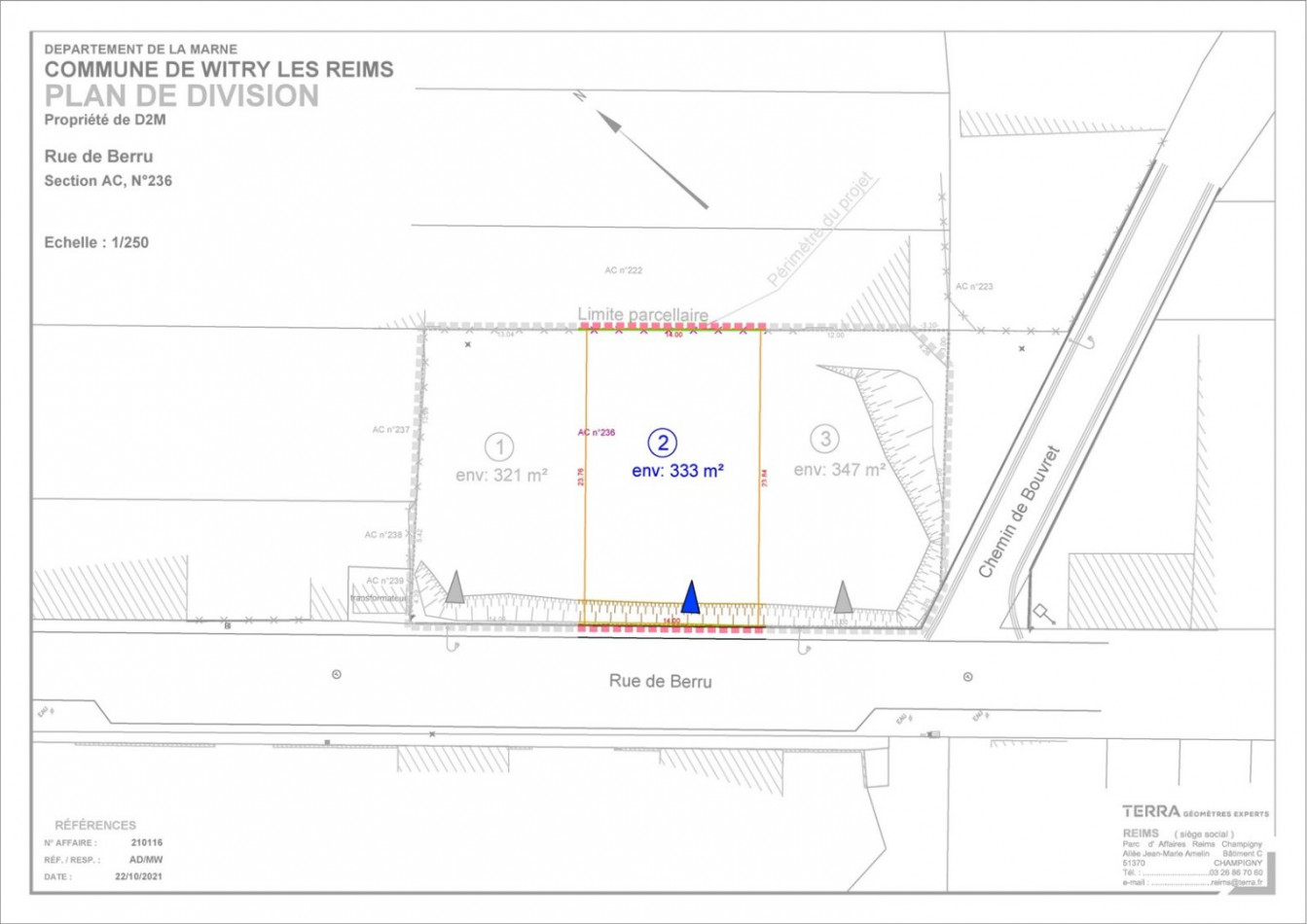 vente Terrain constructible Witry Les Reims