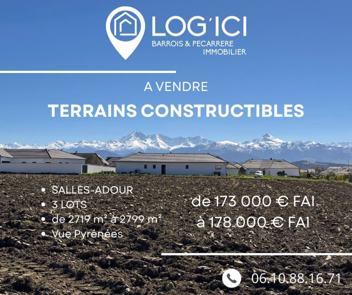 vente Terrain constructible Salles Adour - Photo 1