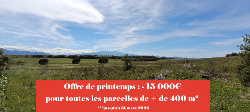 à vendre Terrain constructible Saint Jean Lasseille - Photo 1
