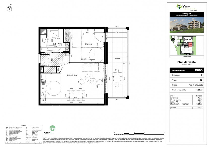vente Appartement en frais réduits Filliere - Photo 2