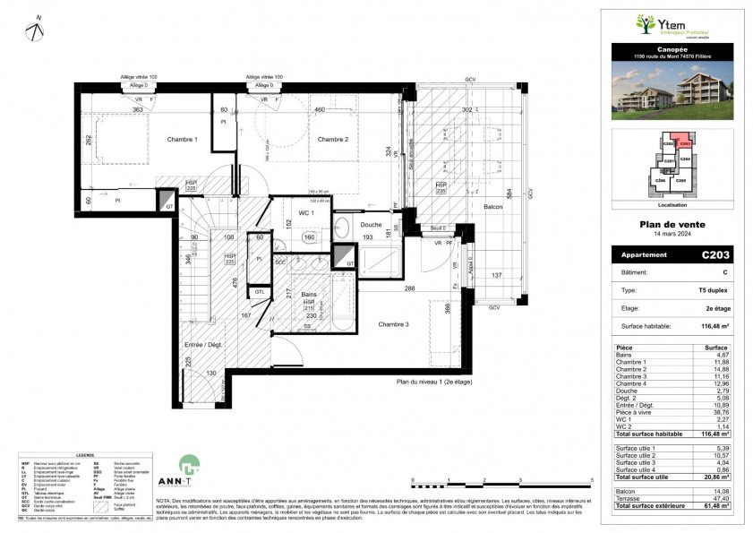 vente Appartement en frais réduits Filliere - Photo 4