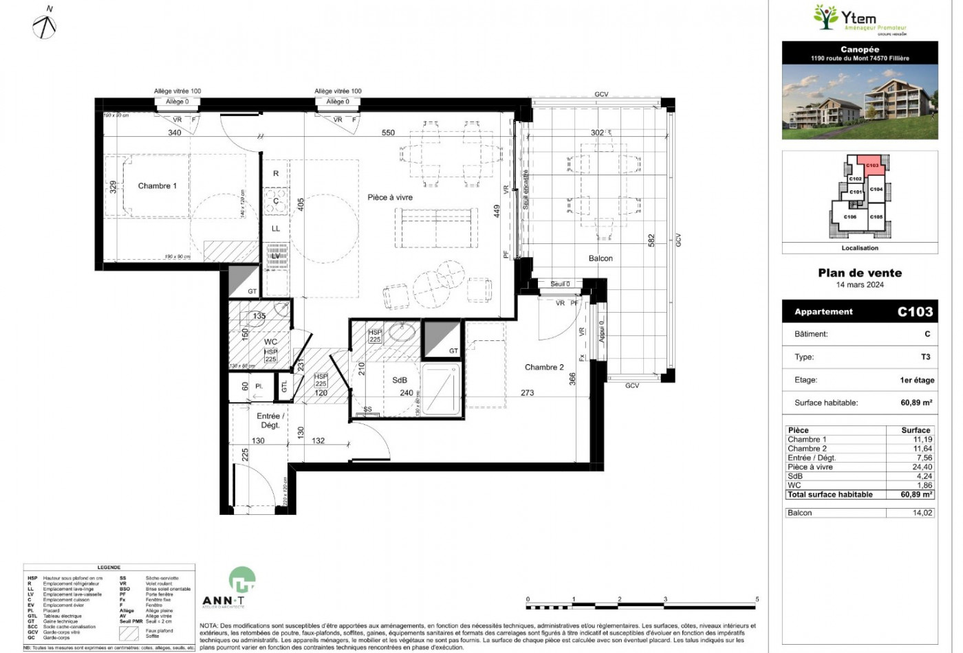 vente Appartement en frais réduits Filliere - Photo 2