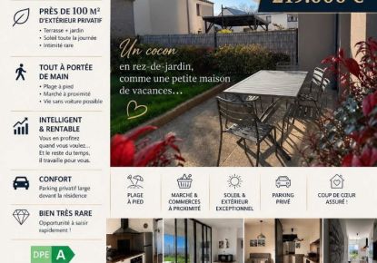vente Appartement en rez de jardin Dinard