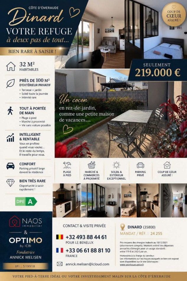 vente Appartement en rez de jardin Dinard - Photo 3
