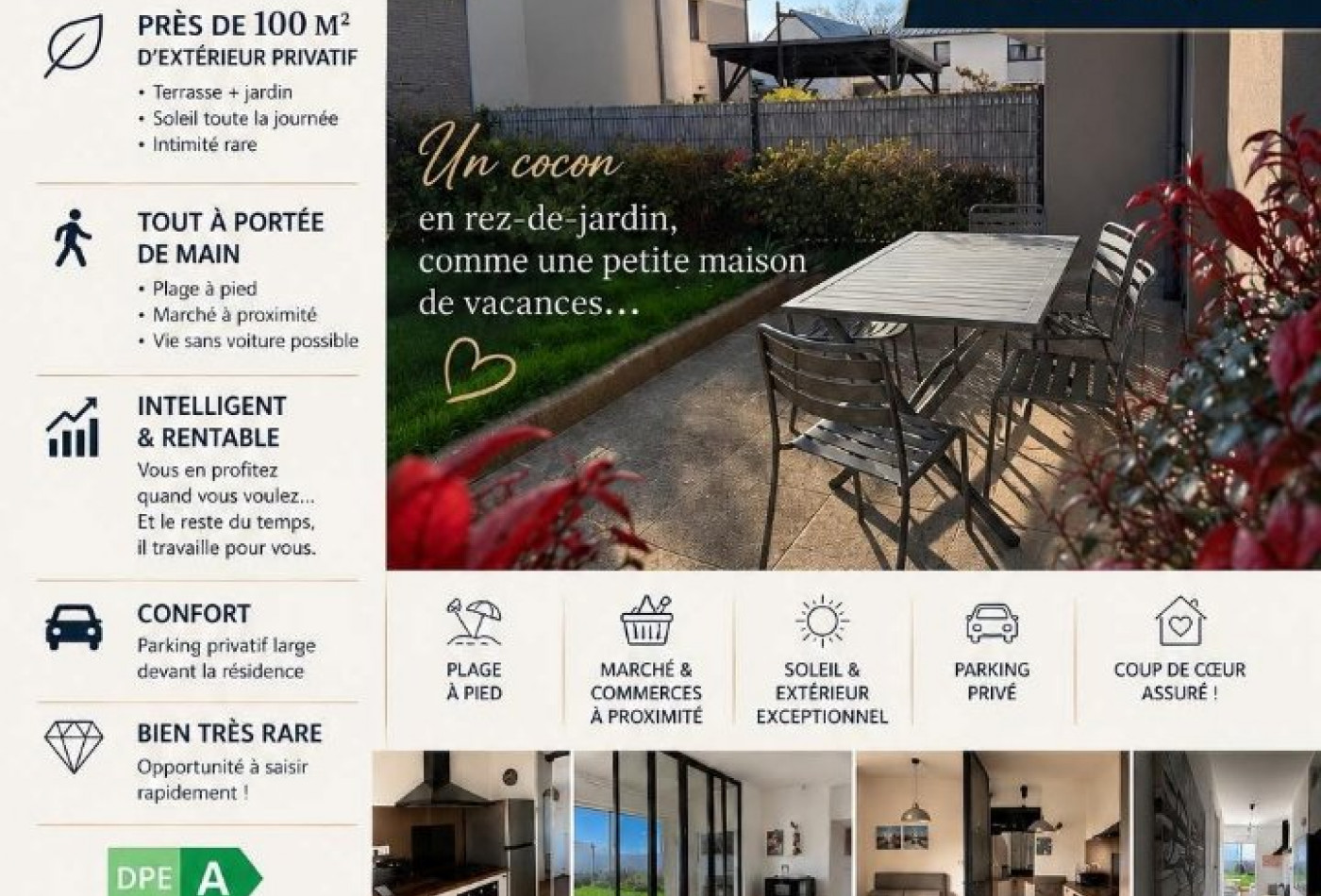vente Appartement en rez de jardin Dinard - Photo 3
