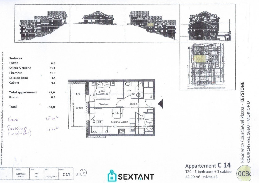 vente Résidence tourisme montagne Courchevel - Photo 2