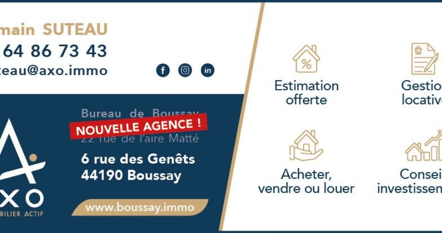 vente Terrain constructible Boussay