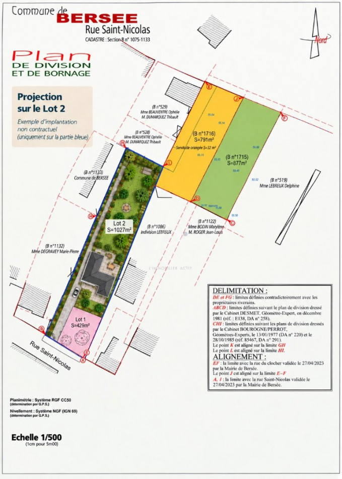 vente Terrain Bersee - Photo 1