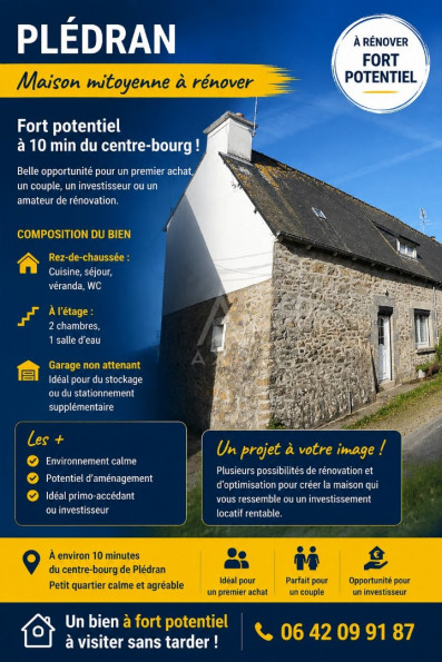 vente Maison Pledran - Photo 1