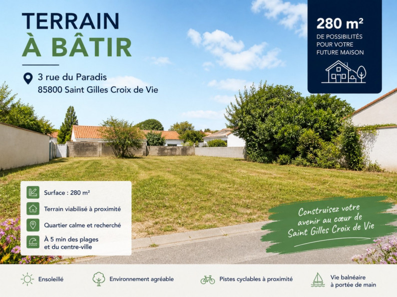 vente Terrain Saint Gilles Croix De Vie - Photo 1
