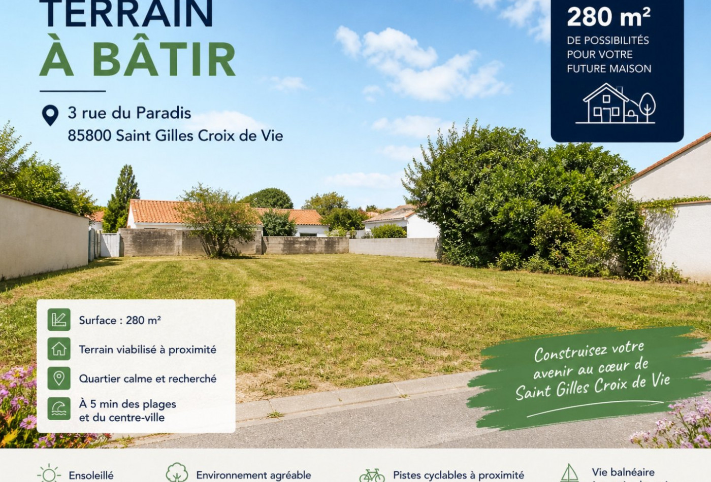 vente Terrain Saint Gilles Croix De Vie - Photo 1