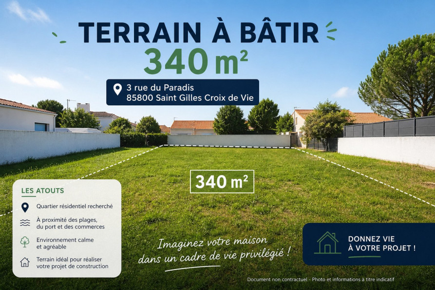 vente Terrain Saint Gilles Croix De Vie - Photo 1