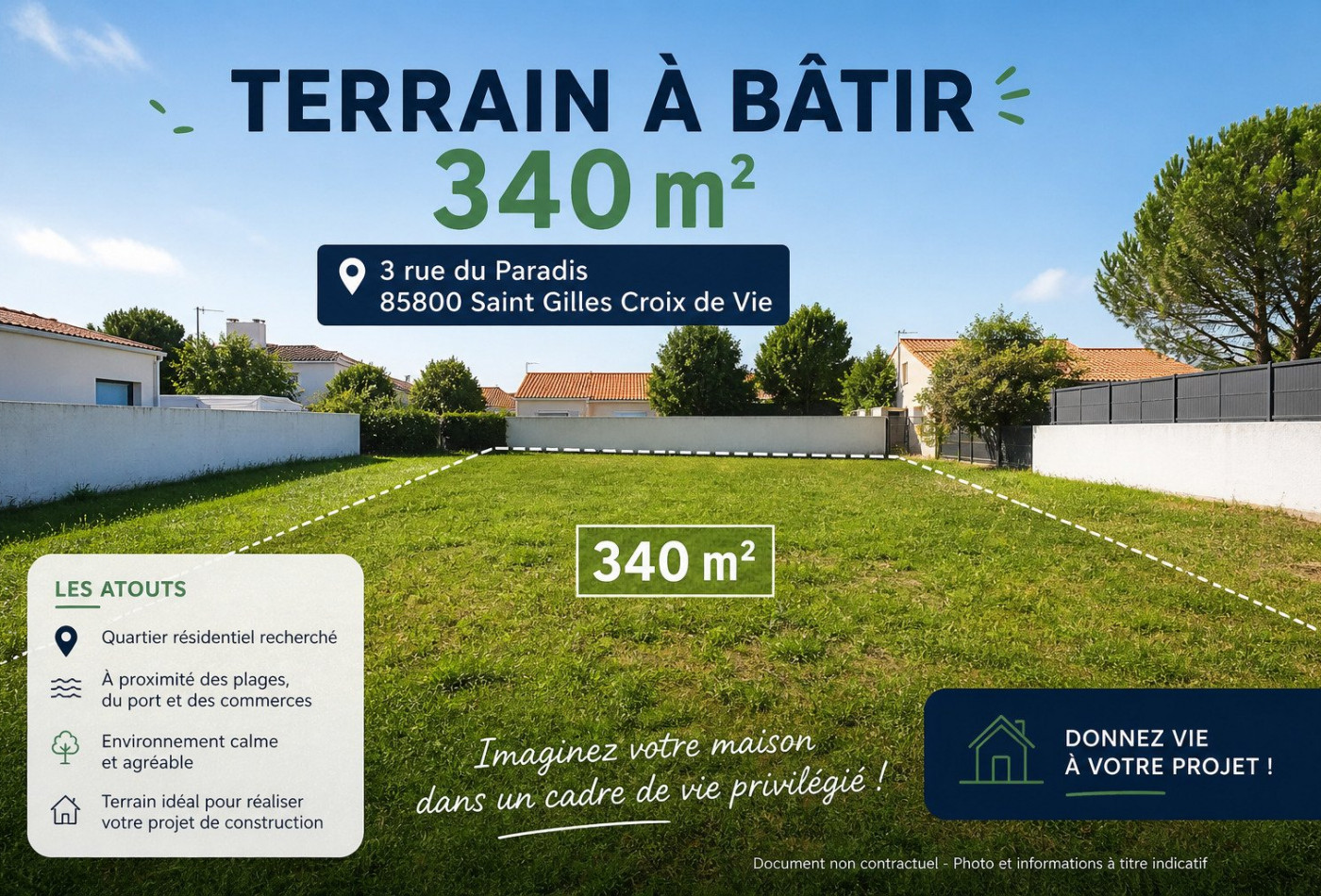 vente Terrain Saint Gilles Croix De Vie - Photo 1