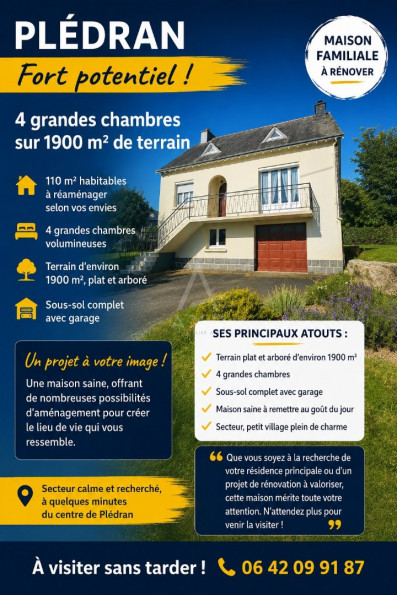 vente Maison Pledran - Photo 1