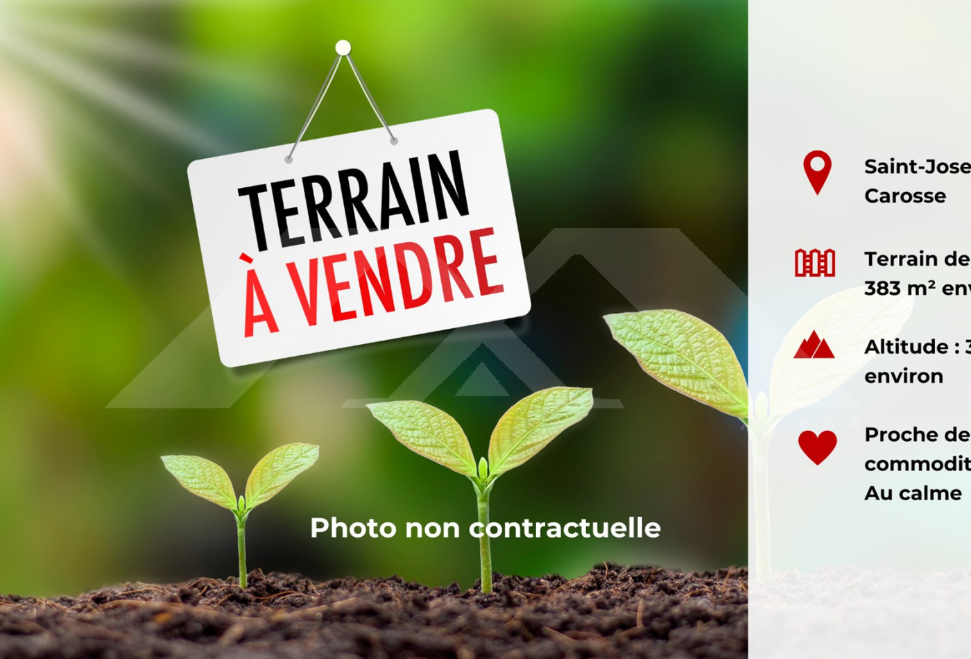 vente Terrain Saint Joseph - Photo 1